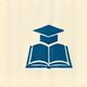 Icône de livre ou de diplôme pour expertise